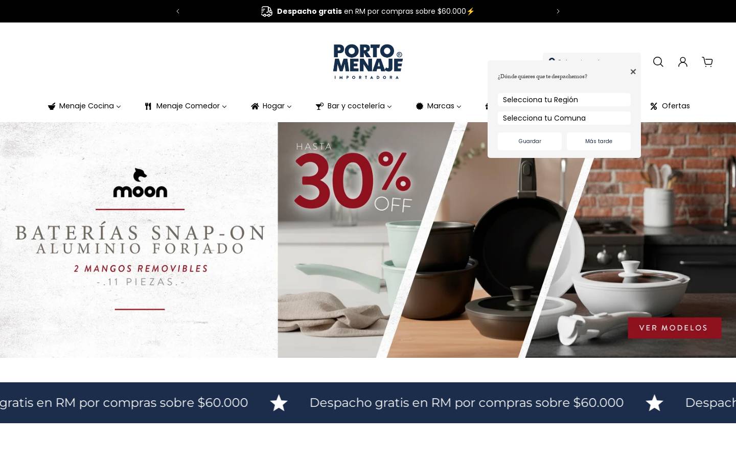 portomenaje.cl homepage screenshot