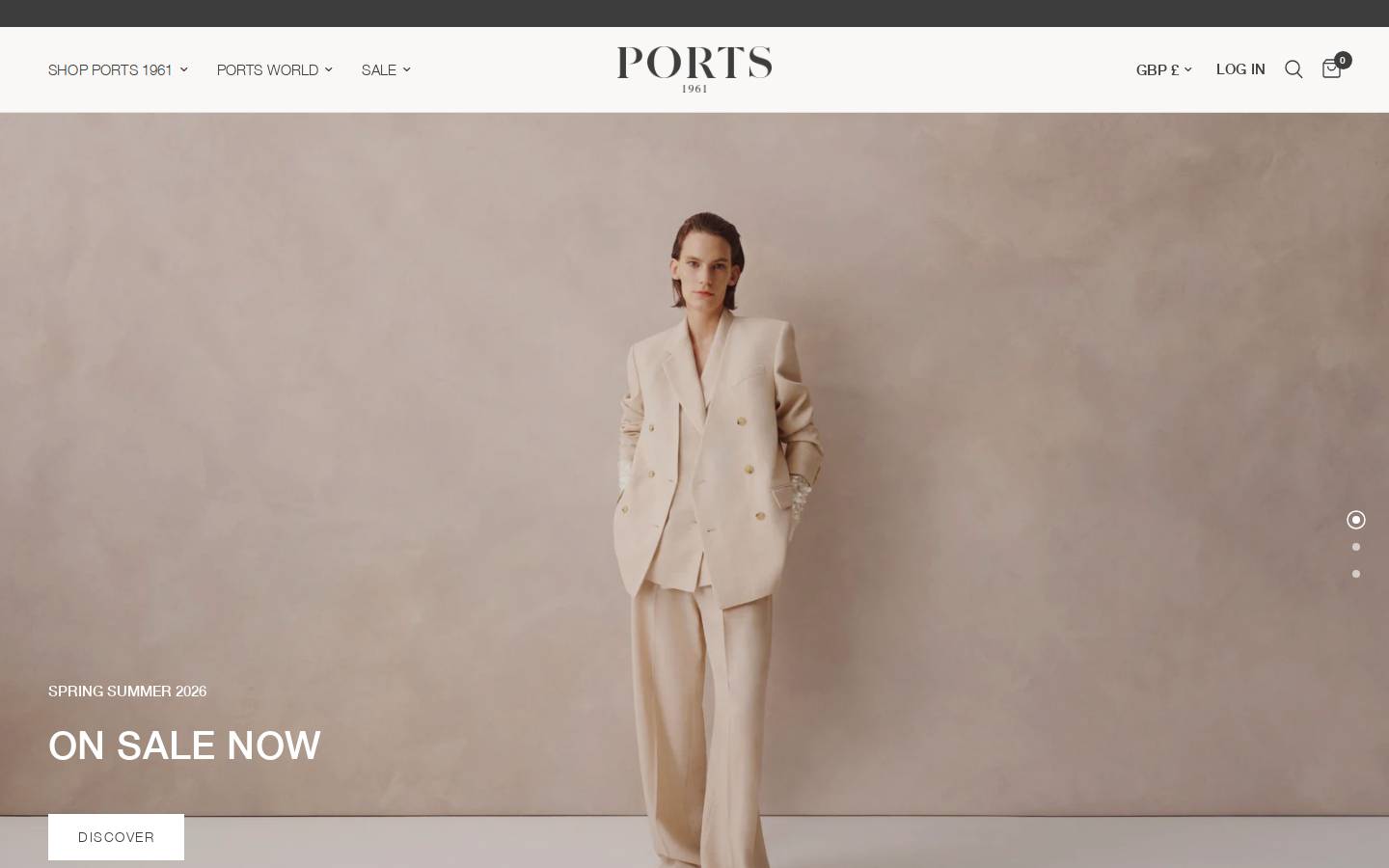 Ports 1961 homepage screenshot