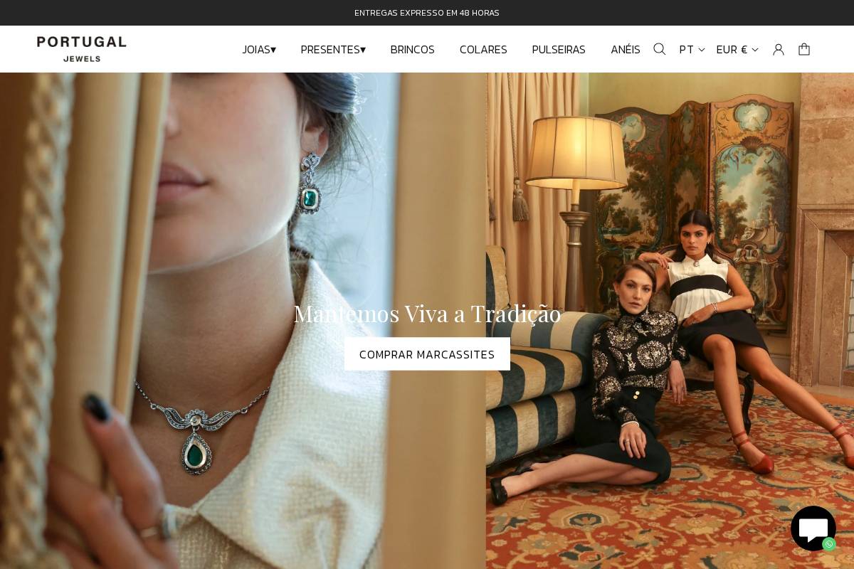PORTUGAL JEWELS homepage screenshot