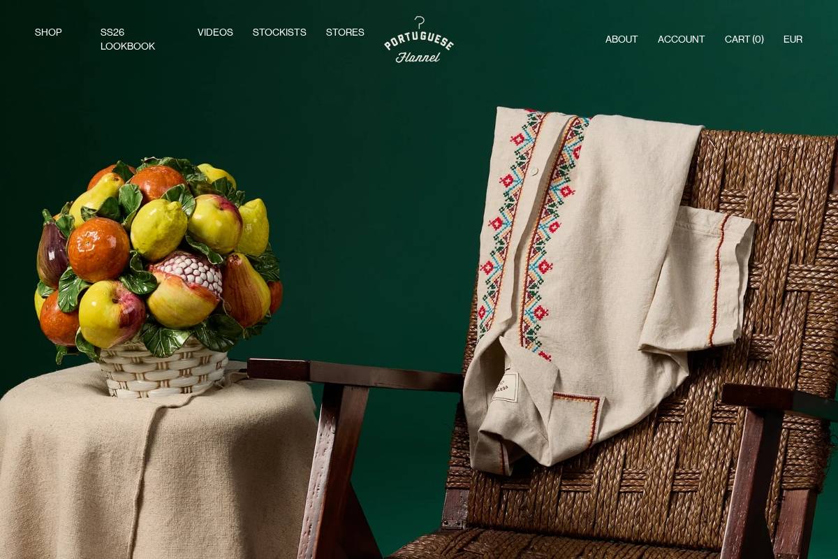 Portuguese Flannel homepage screenshot