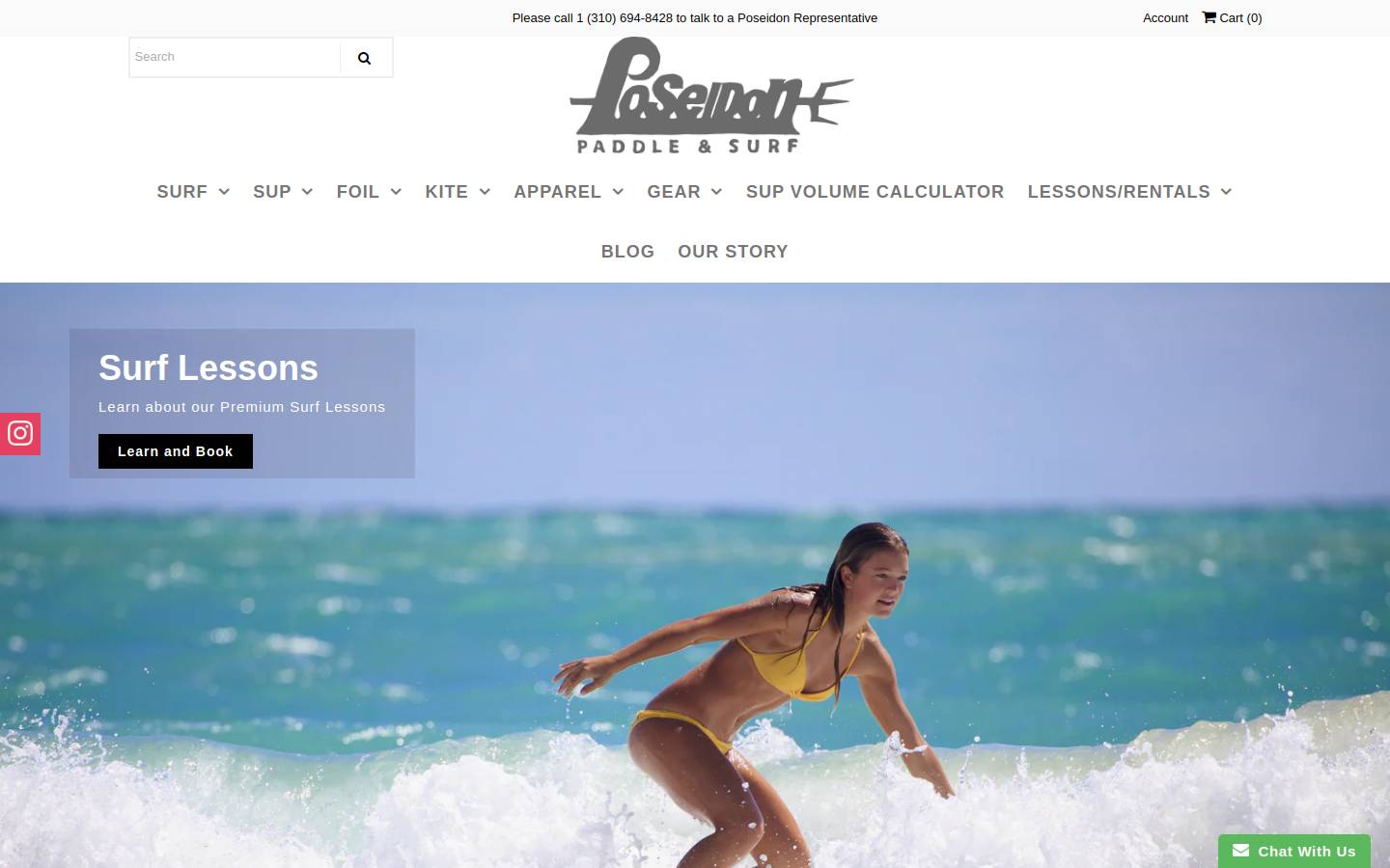 poseidonstandup.com homepage screenshot