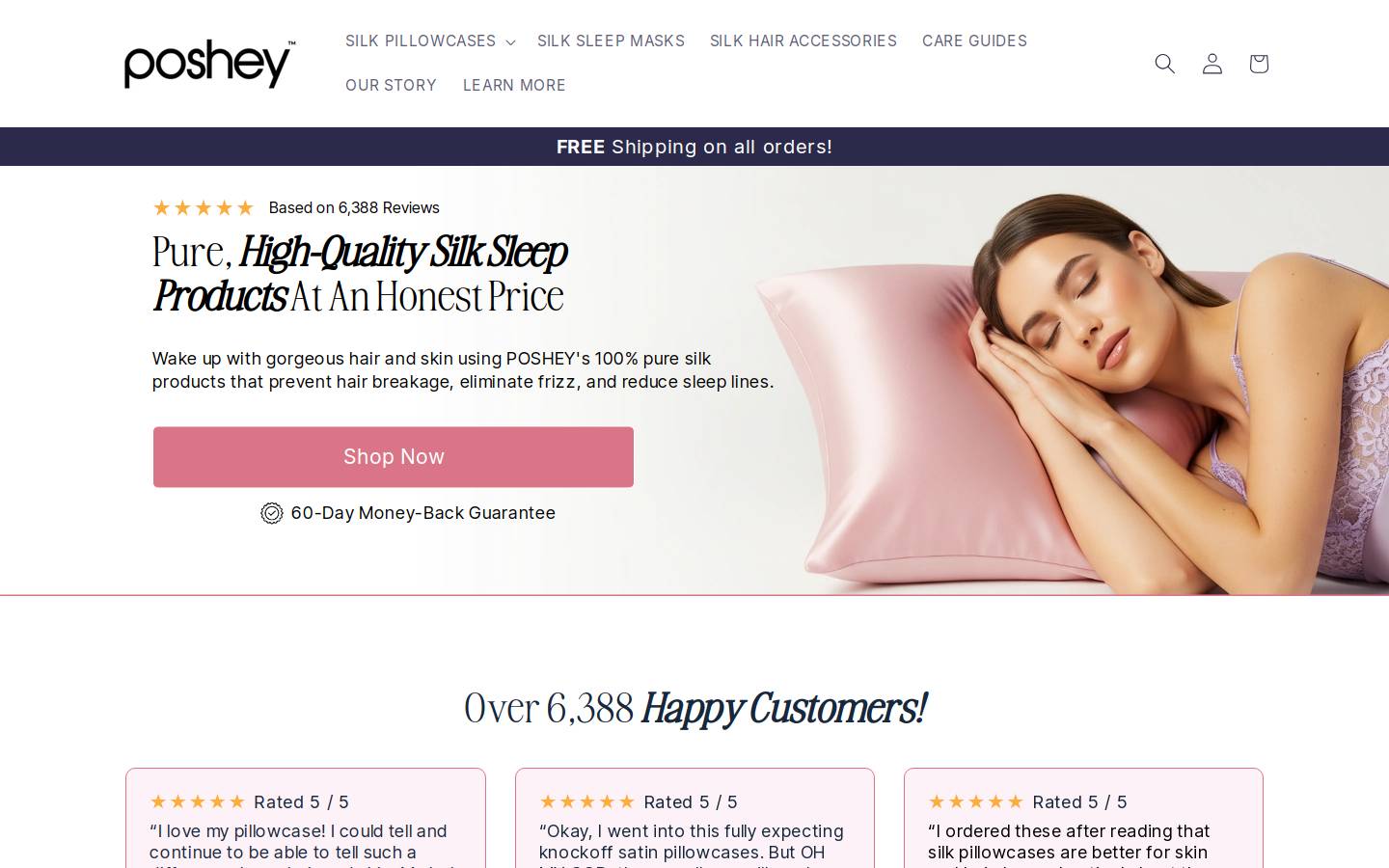 poshey.com homepage screenshot