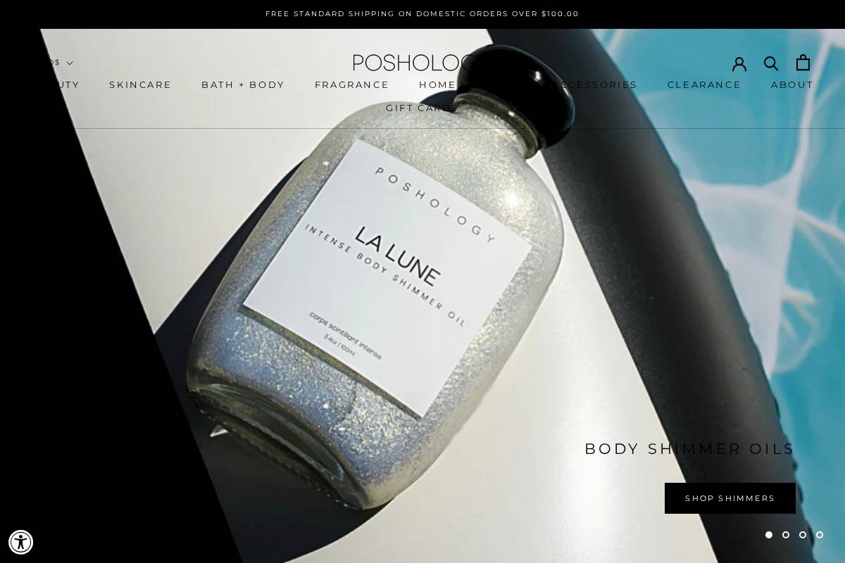 poshology.co homepage screenshot
