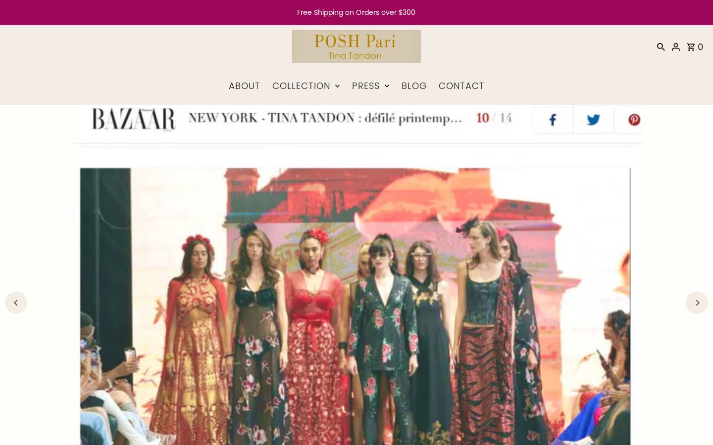 poshpari.com homepage screenshot