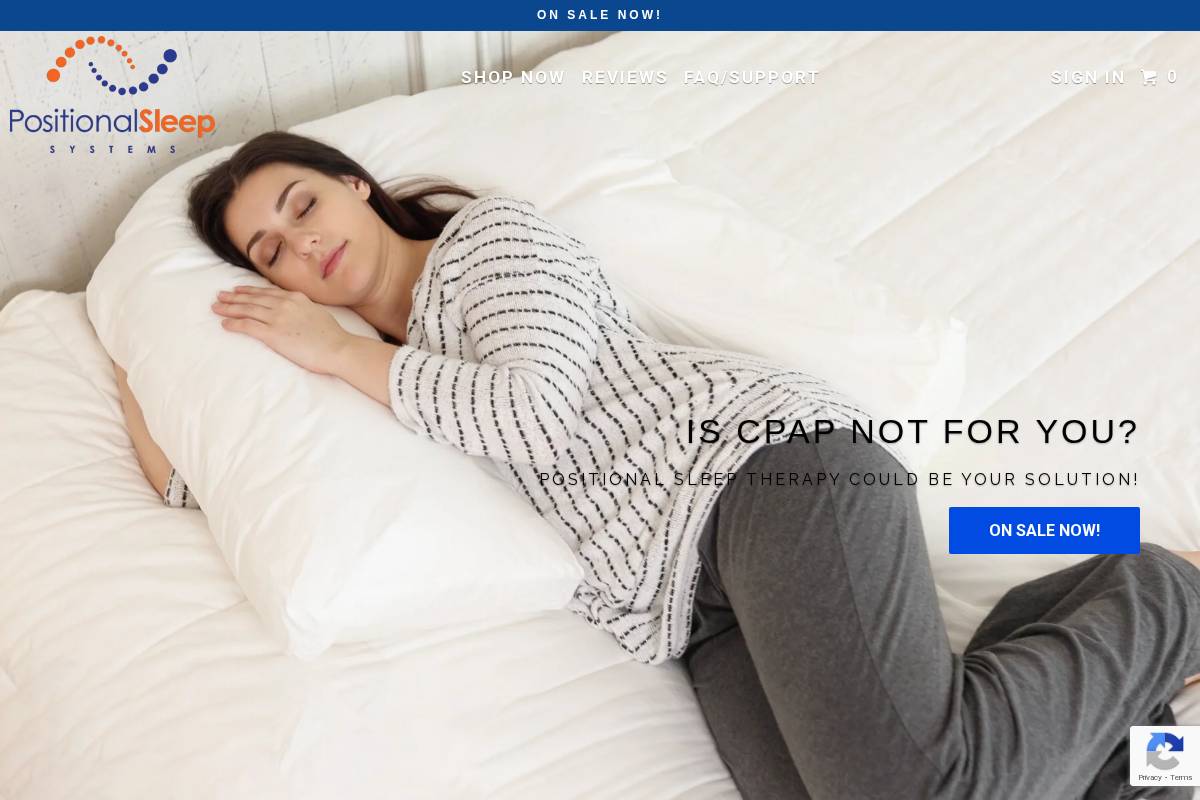 positionalsleep.com homepage screenshot