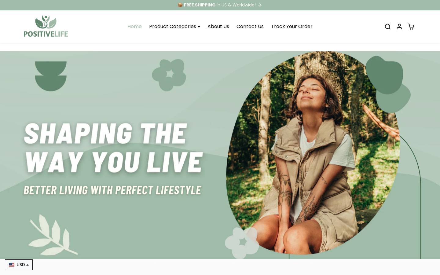 positivelife.store homepage screenshot