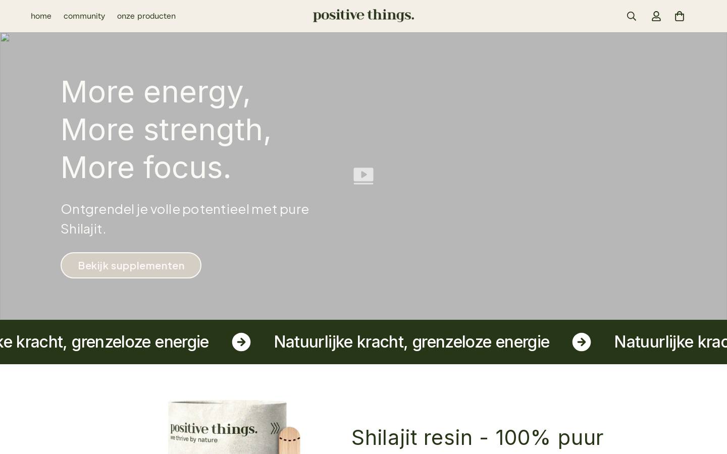 Positive Things homepage screenshot