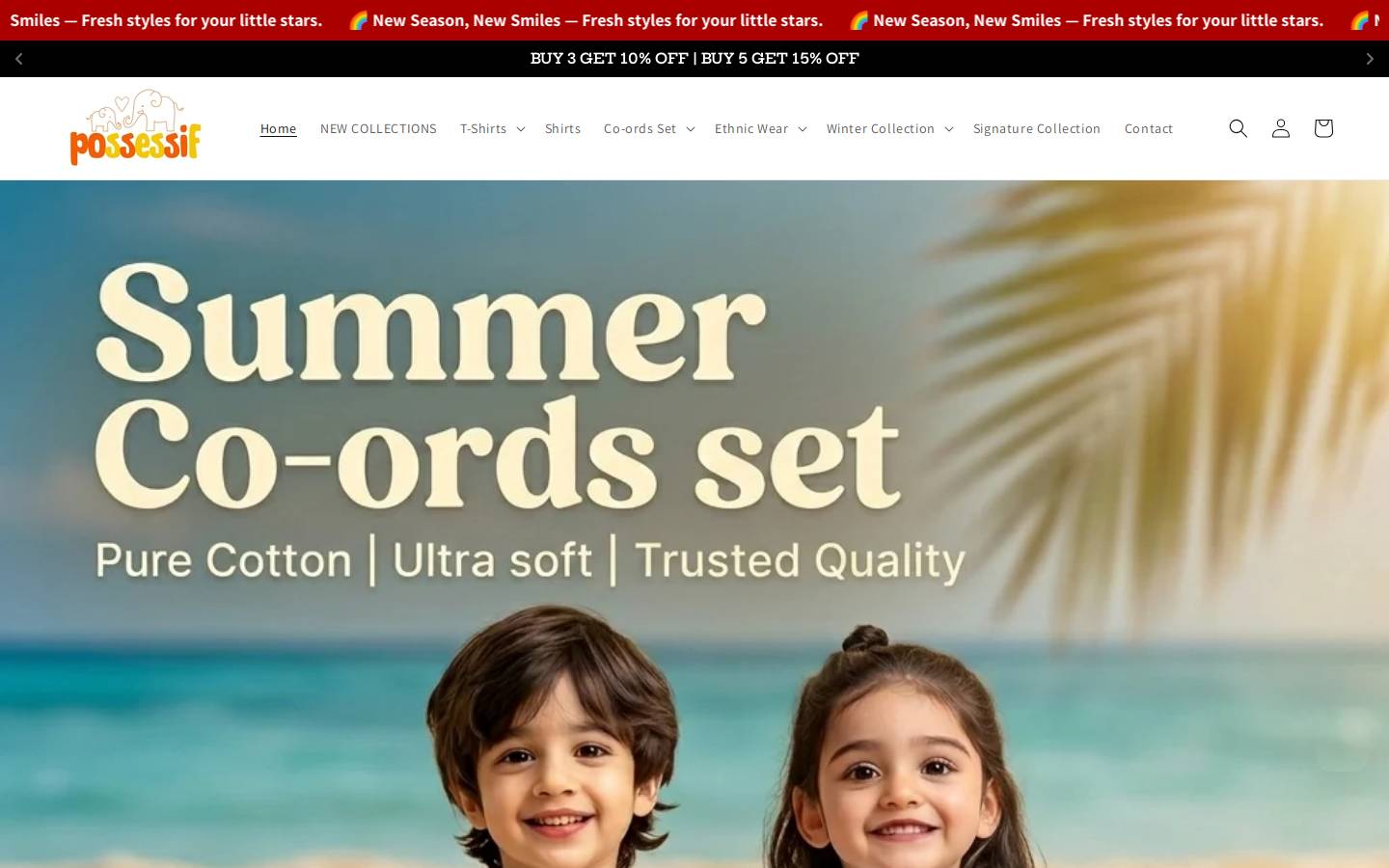 possessif.com homepage screenshot