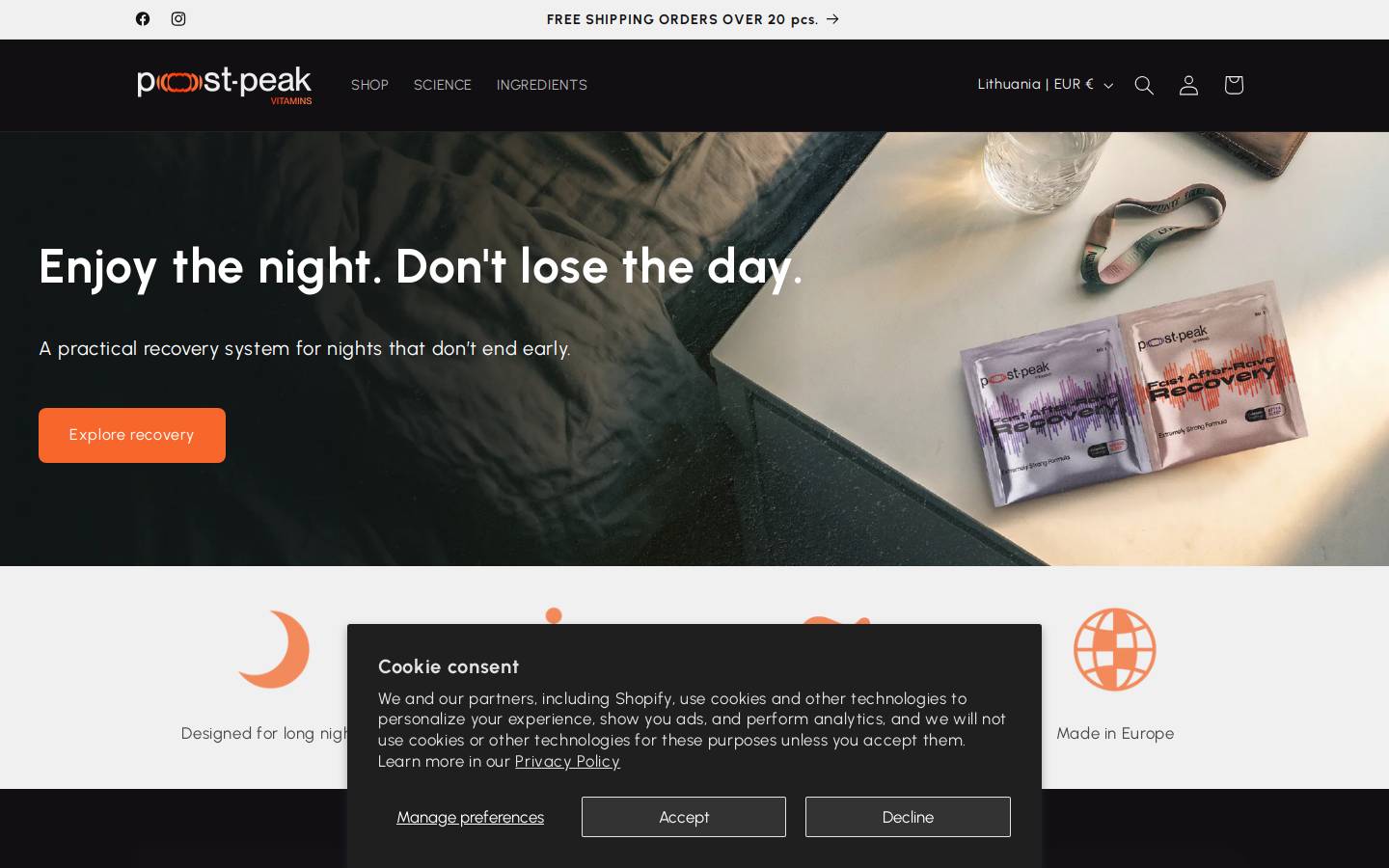 Post Peak homepage screenshot