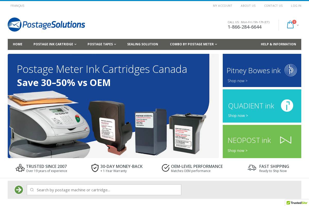 postageink.ca homepage screenshot