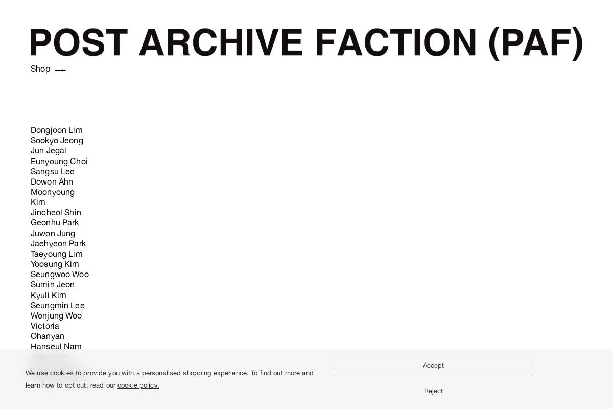 postarchivefaction.com homepage screenshot