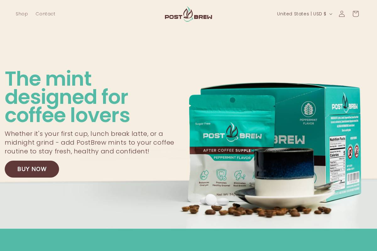 postbrew.co homepage screenshot