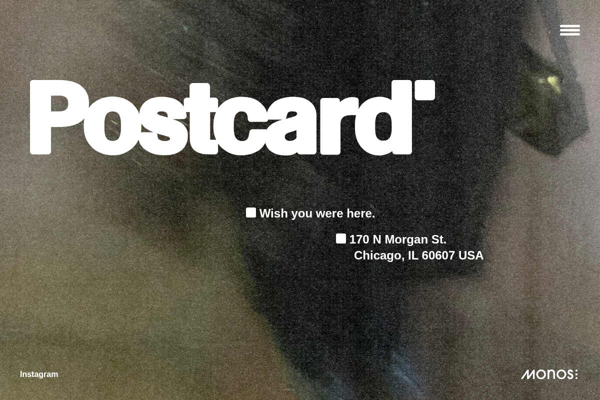 Postcard homepage screenshot