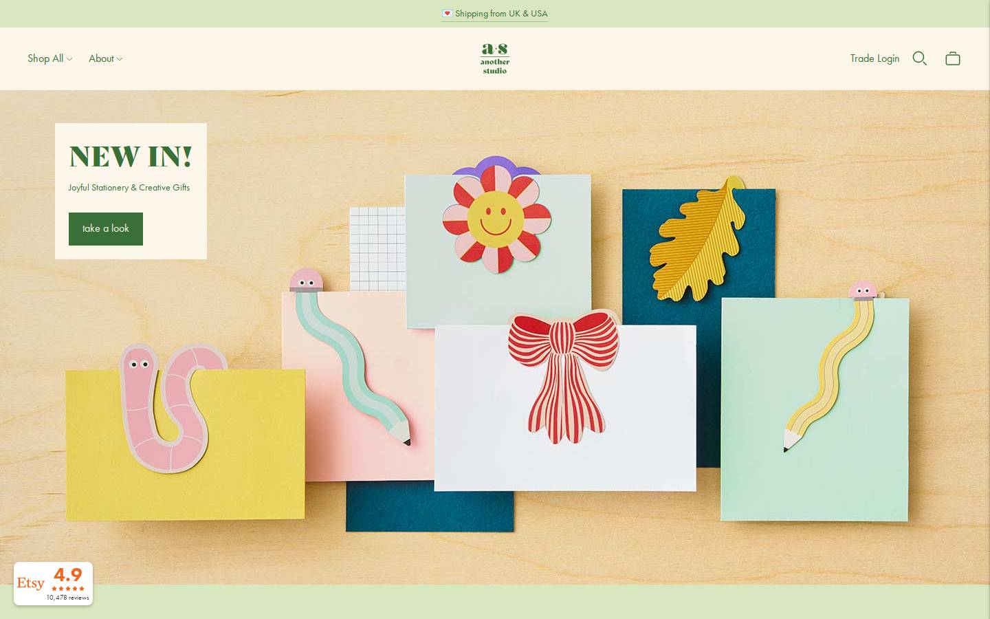 postcarden.com homepage screenshot
