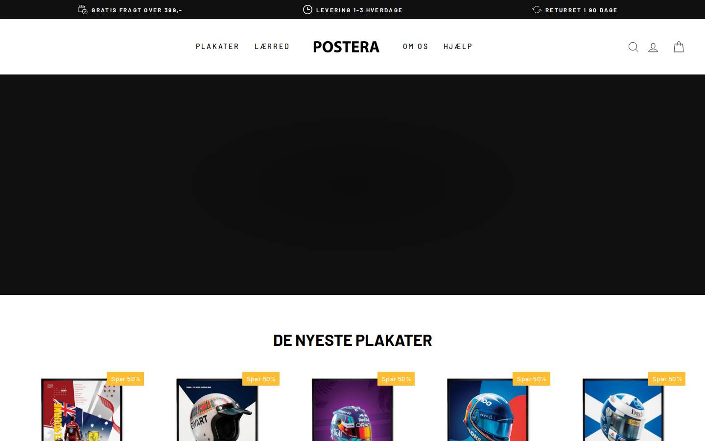 POSTERA homepage screenshot