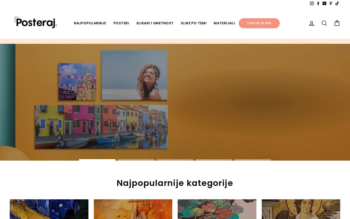 posteraj.com homepage screenshot
