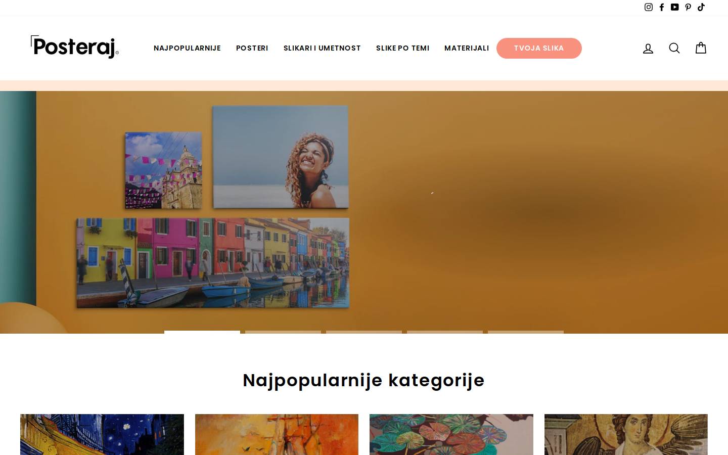 posteraj.rs homepage screenshot