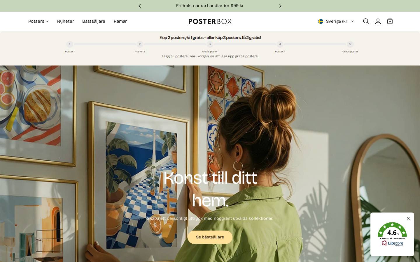 Posterbox homepage screenshot