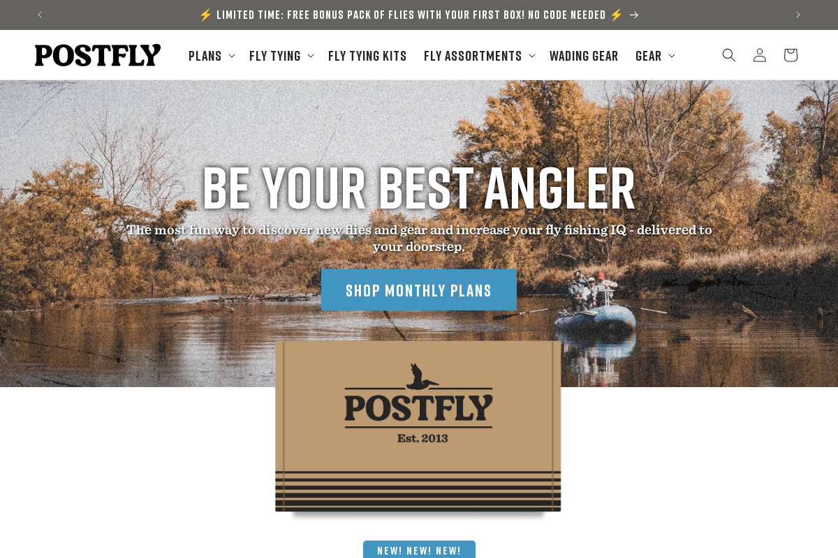 Postfly homepage screenshot