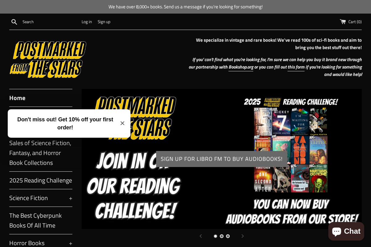 Postmarked from the Stars homepage screenshot