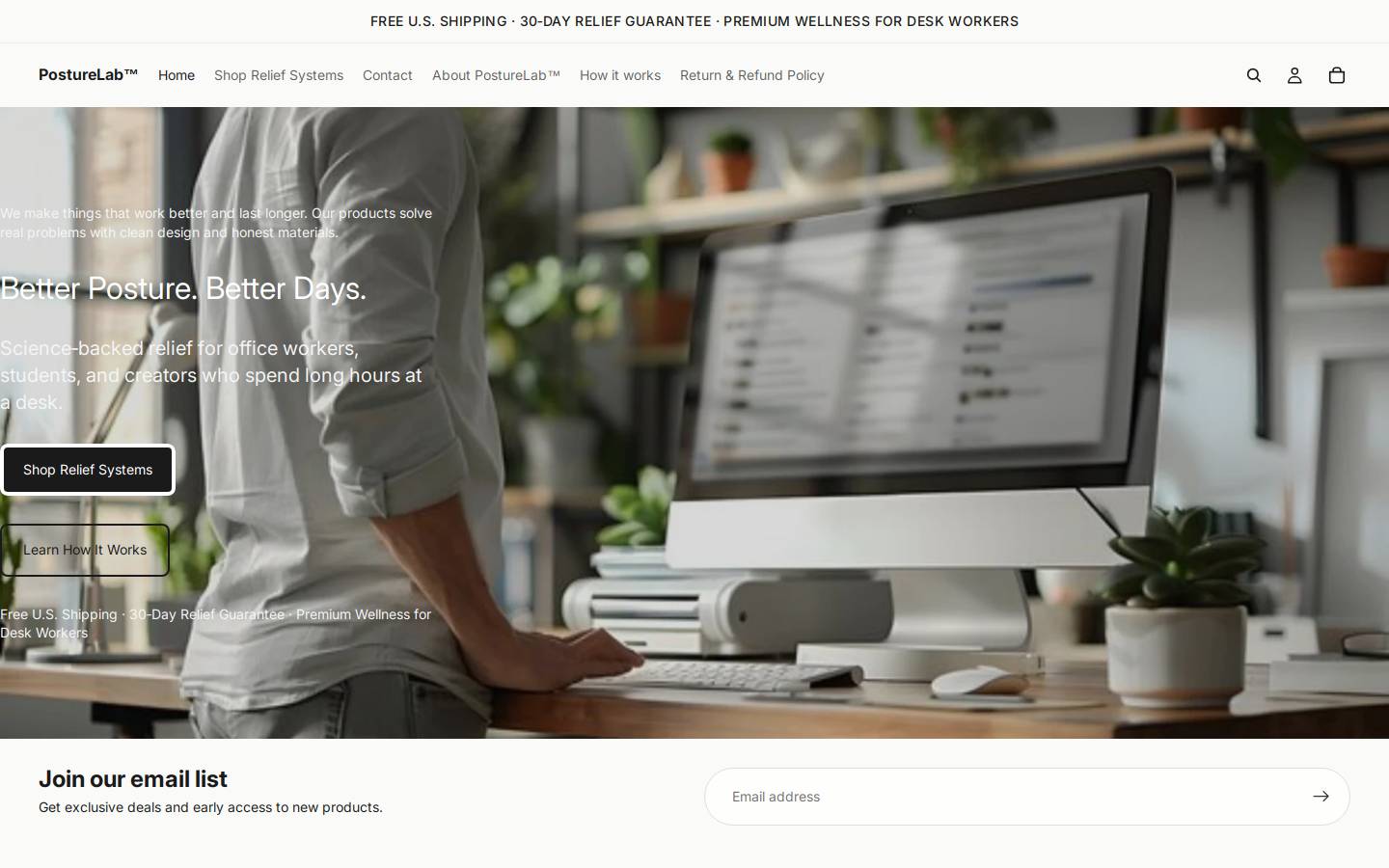 posturelabs.net homepage screenshot
