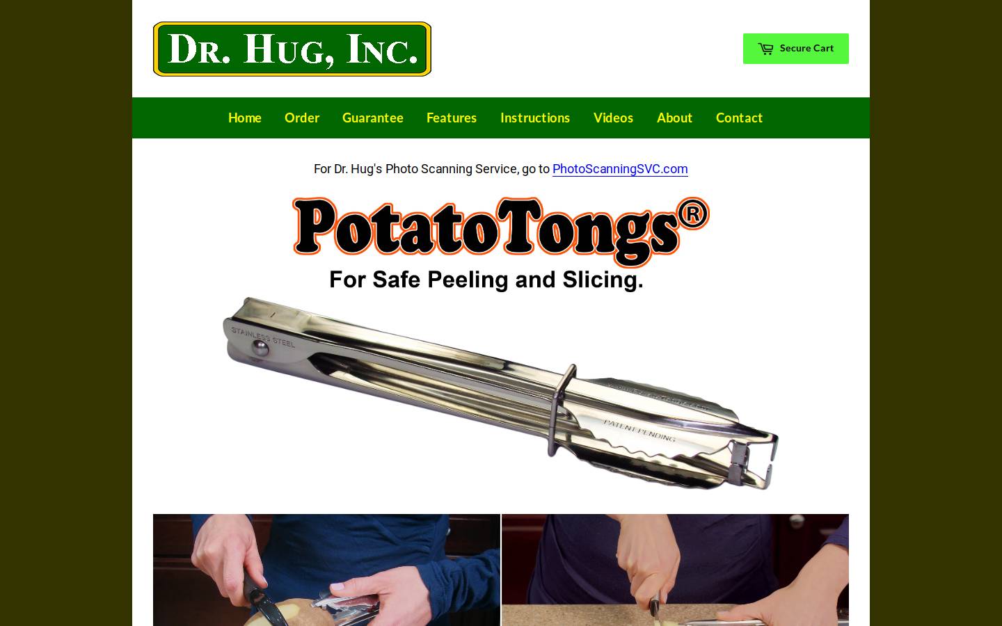 potatotongs.net homepage screenshot