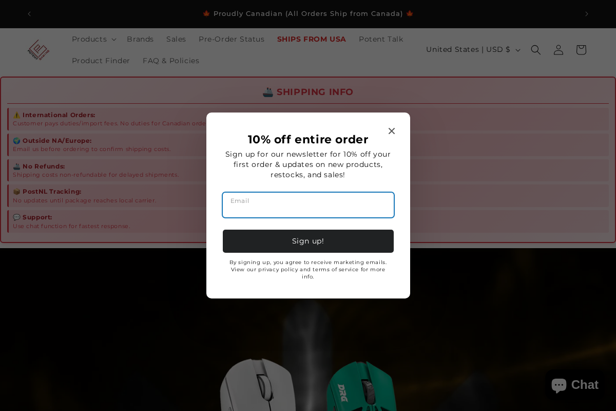 POTENT GAMING homepage screenshot