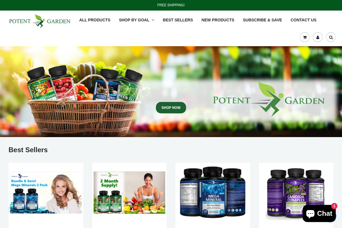 potentgarden.com homepage screenshot