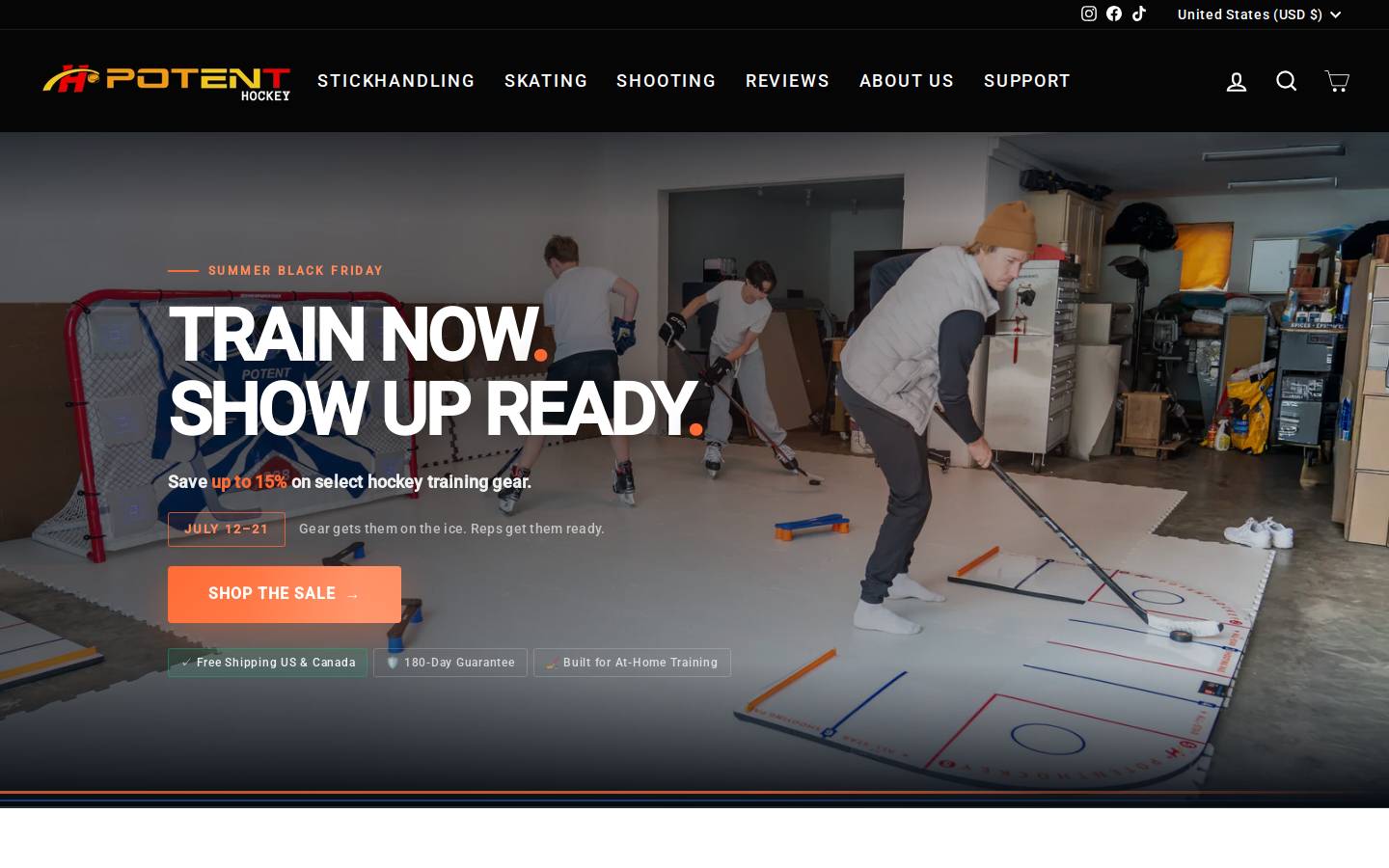 potenthockey.com homepage screenshot
