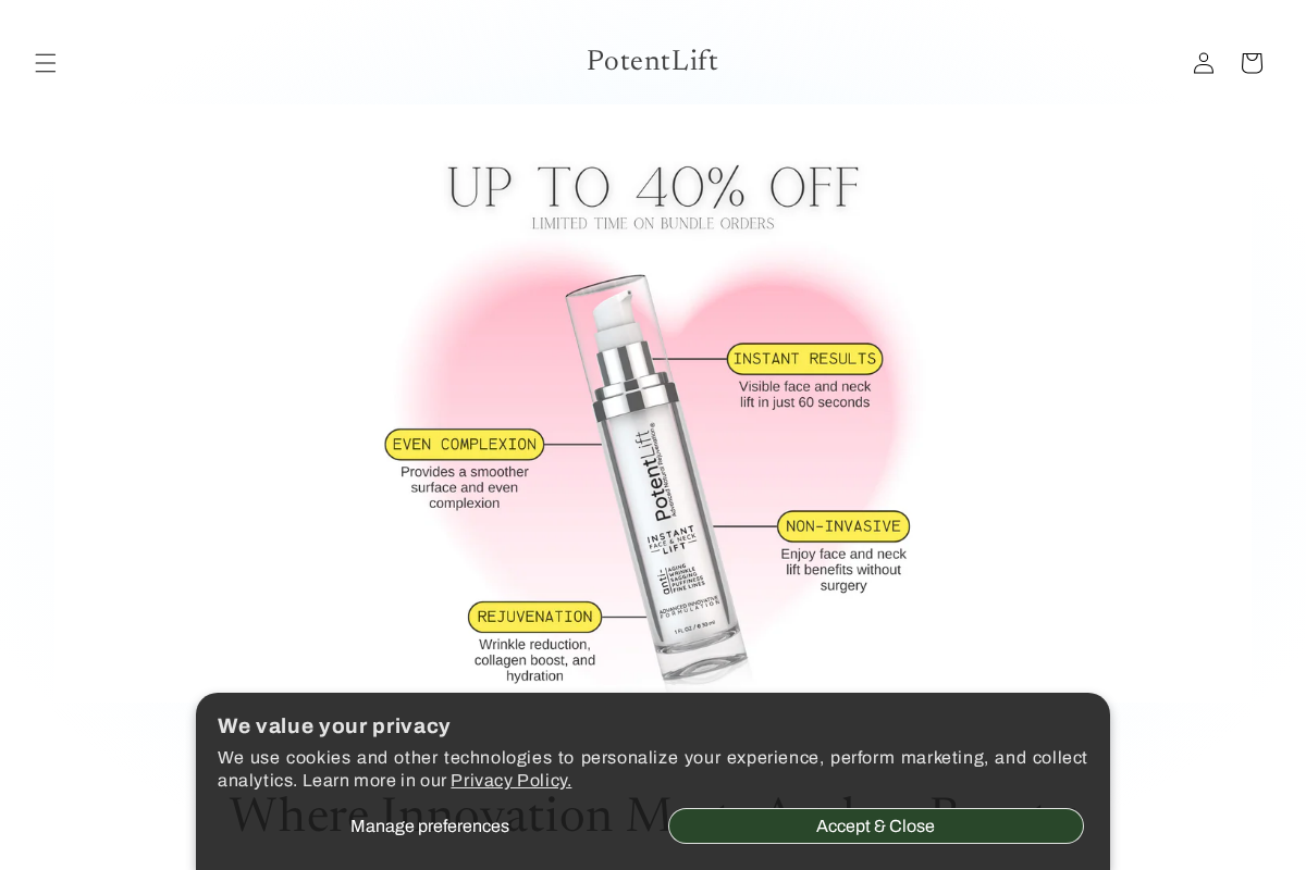 PotentLift homepage screenshot