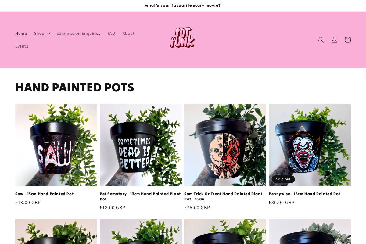 potpunk.shop homepage screenshot