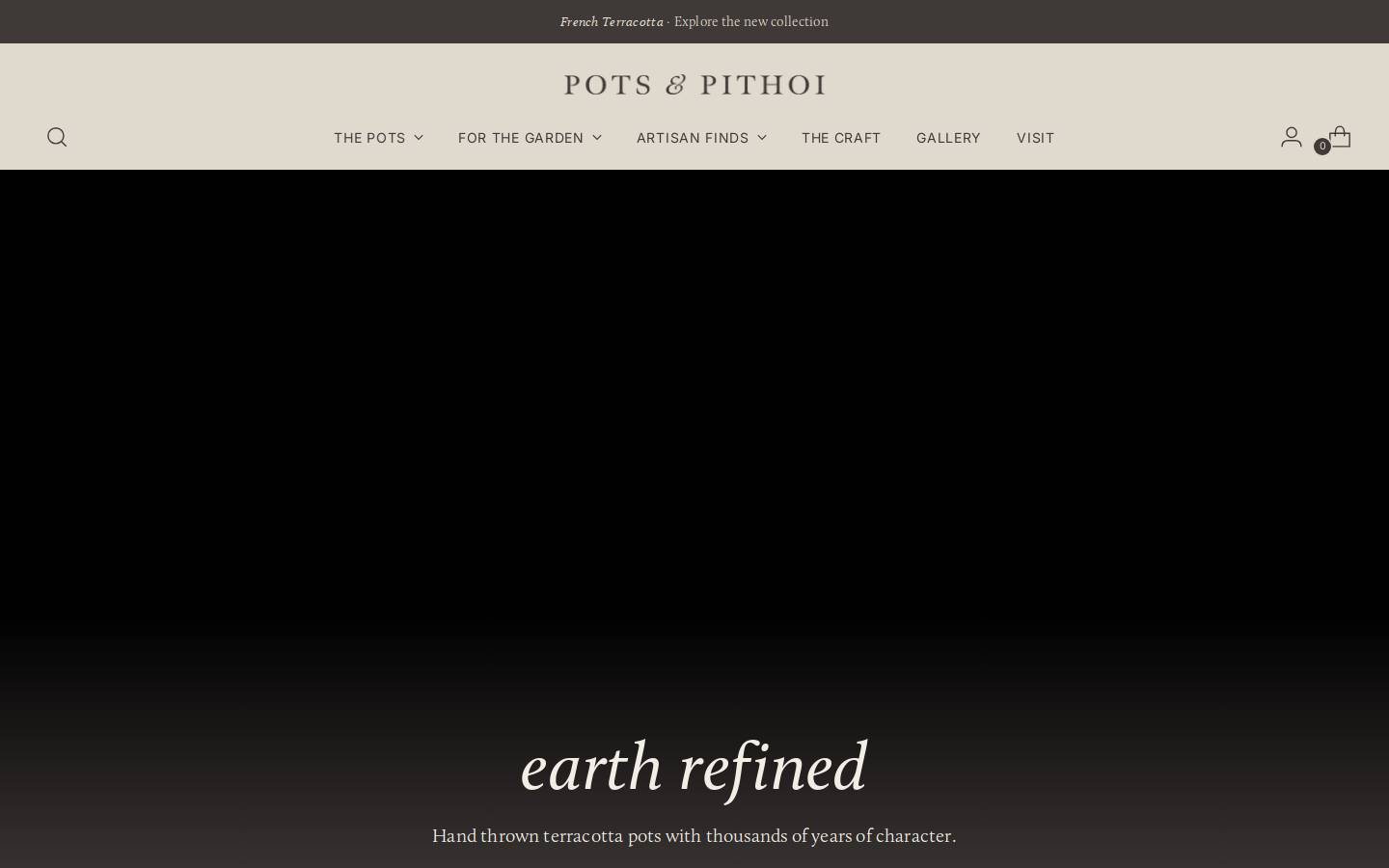 potsandpithoi.co.uk homepage screenshot