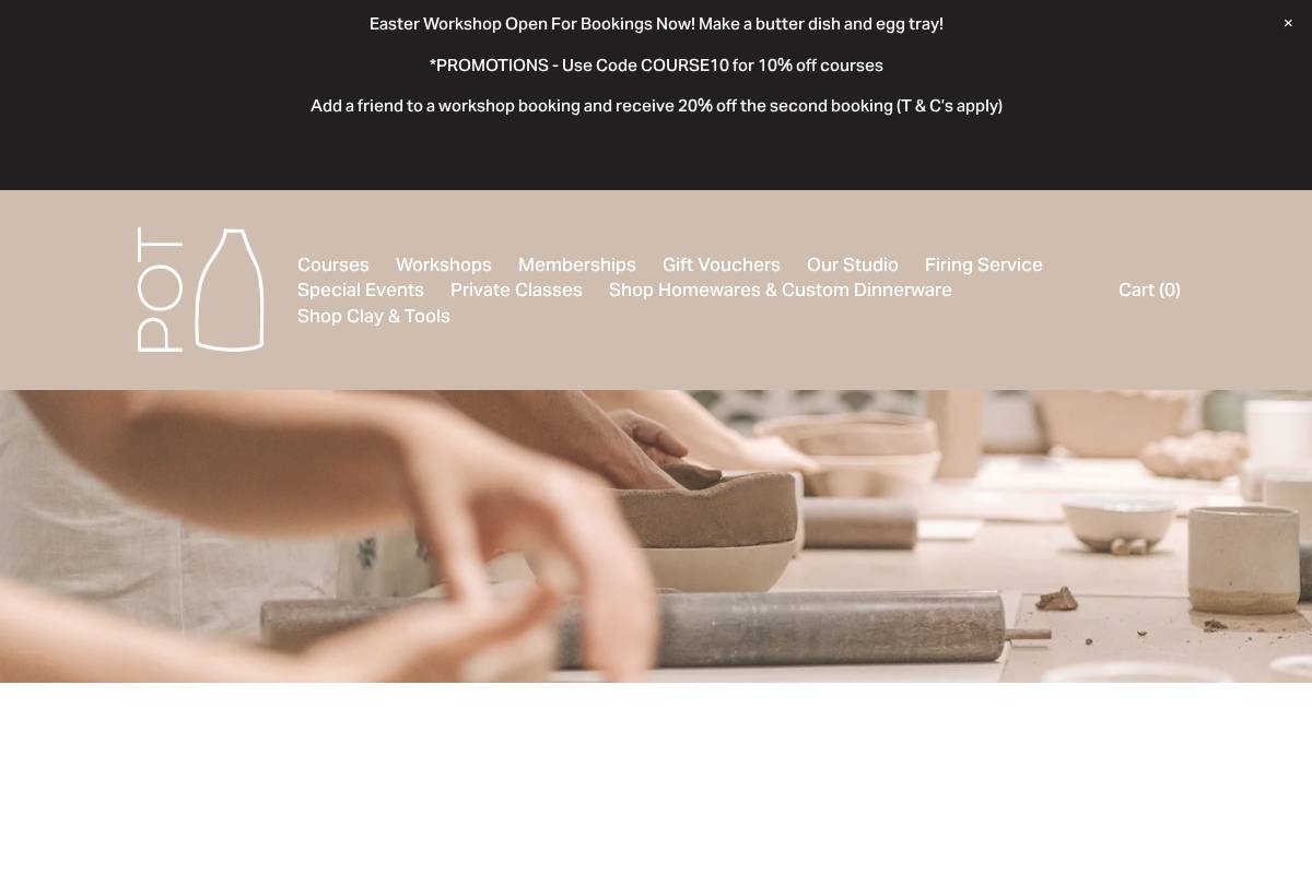 potstudios.com.au homepage screenshot