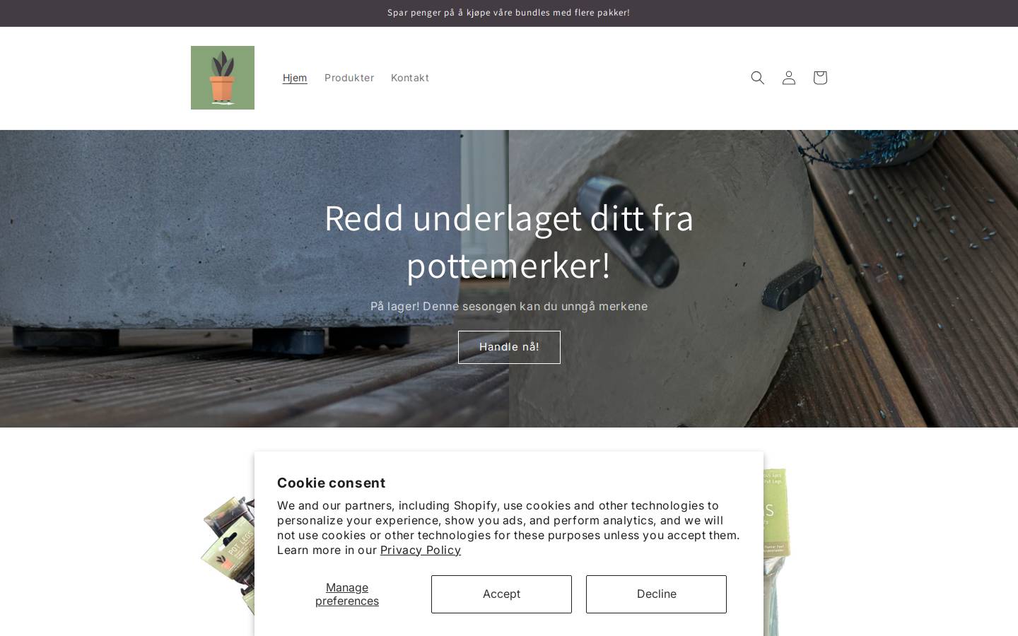 potteben.no homepage screenshot