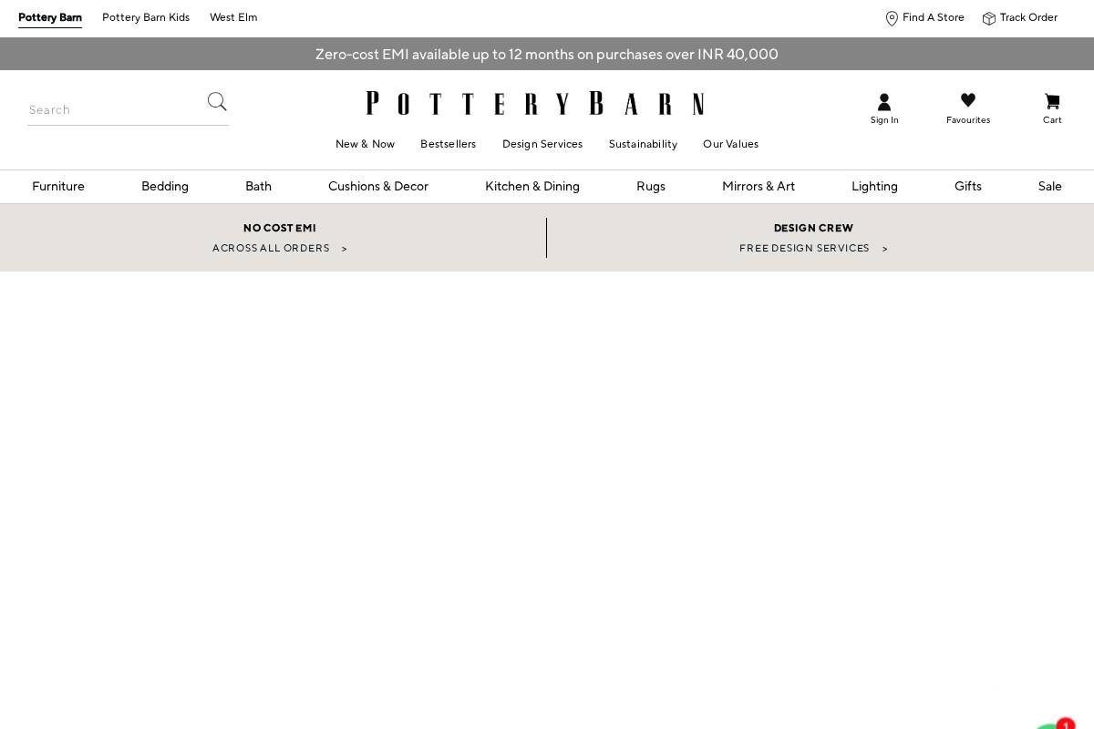 Pottery Barn homepage screenshot