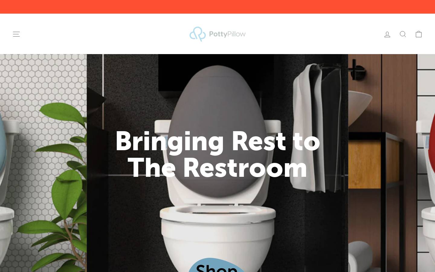 pottypillow.com homepage screenshot