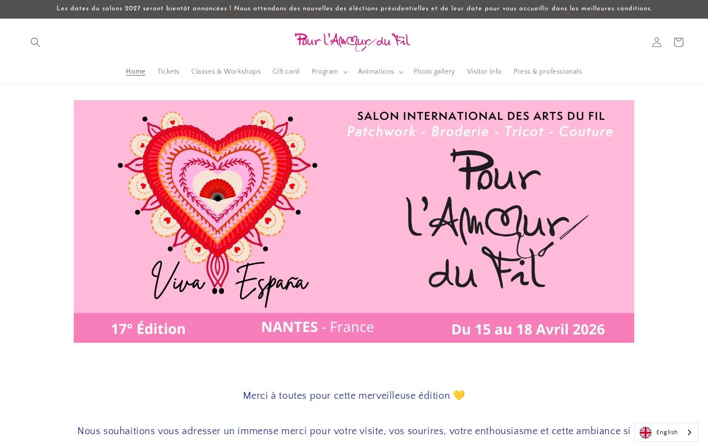 pour-l-amour-du-fil.com homepage screenshot