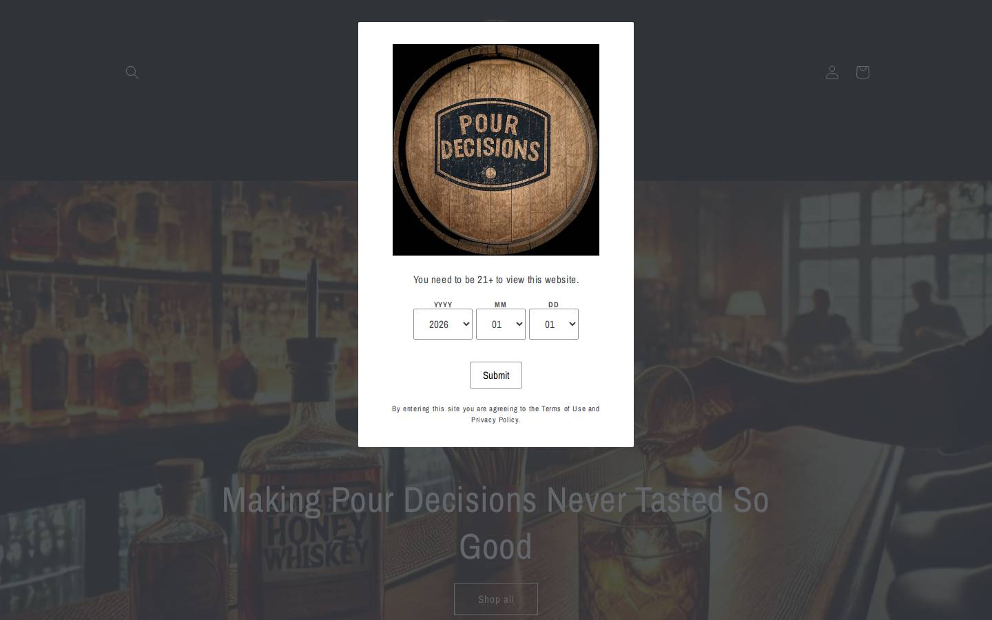 pourdecisions.club homepage screenshot