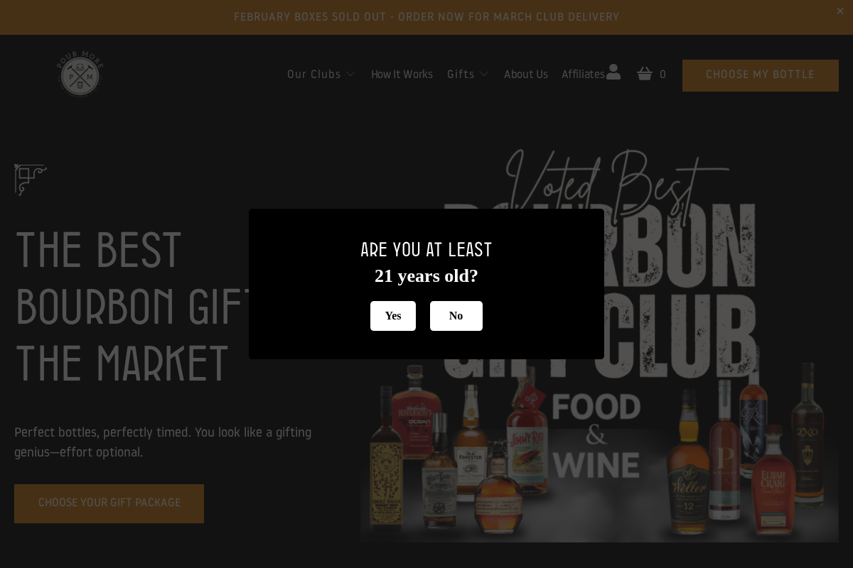 Pourmore.com homepage screenshot