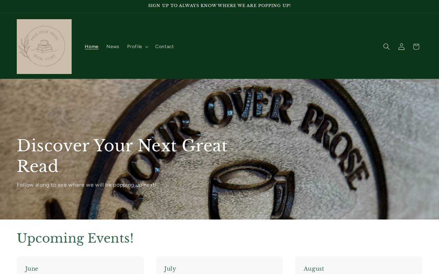 pouroverprose.com homepage screenshot