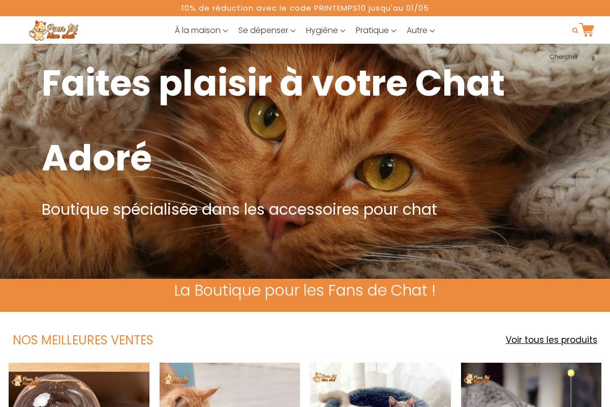 pourtoimonchat.com homepage screenshot