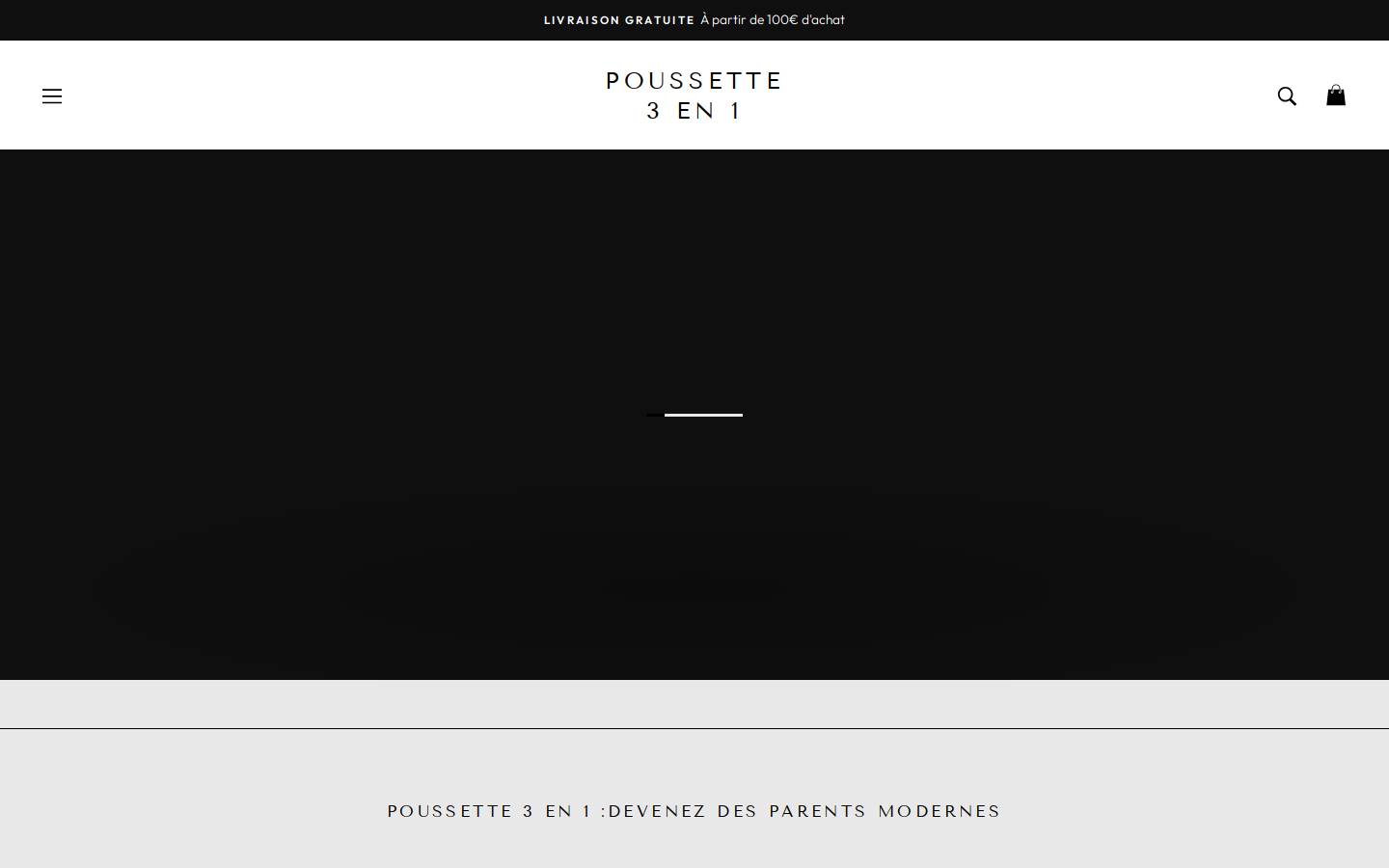poussette-3-en-1.com homepage screenshot
