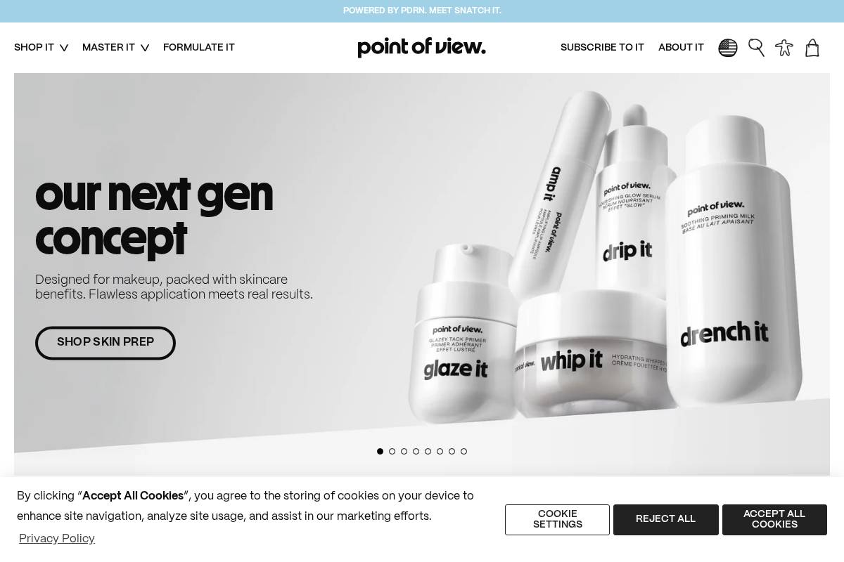 povbeauty.com homepage screenshot