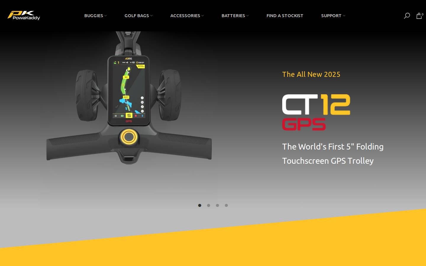 PowaKaddy homepage screenshot