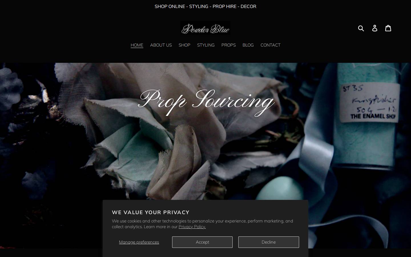 powder-blue.co.uk homepage screenshot