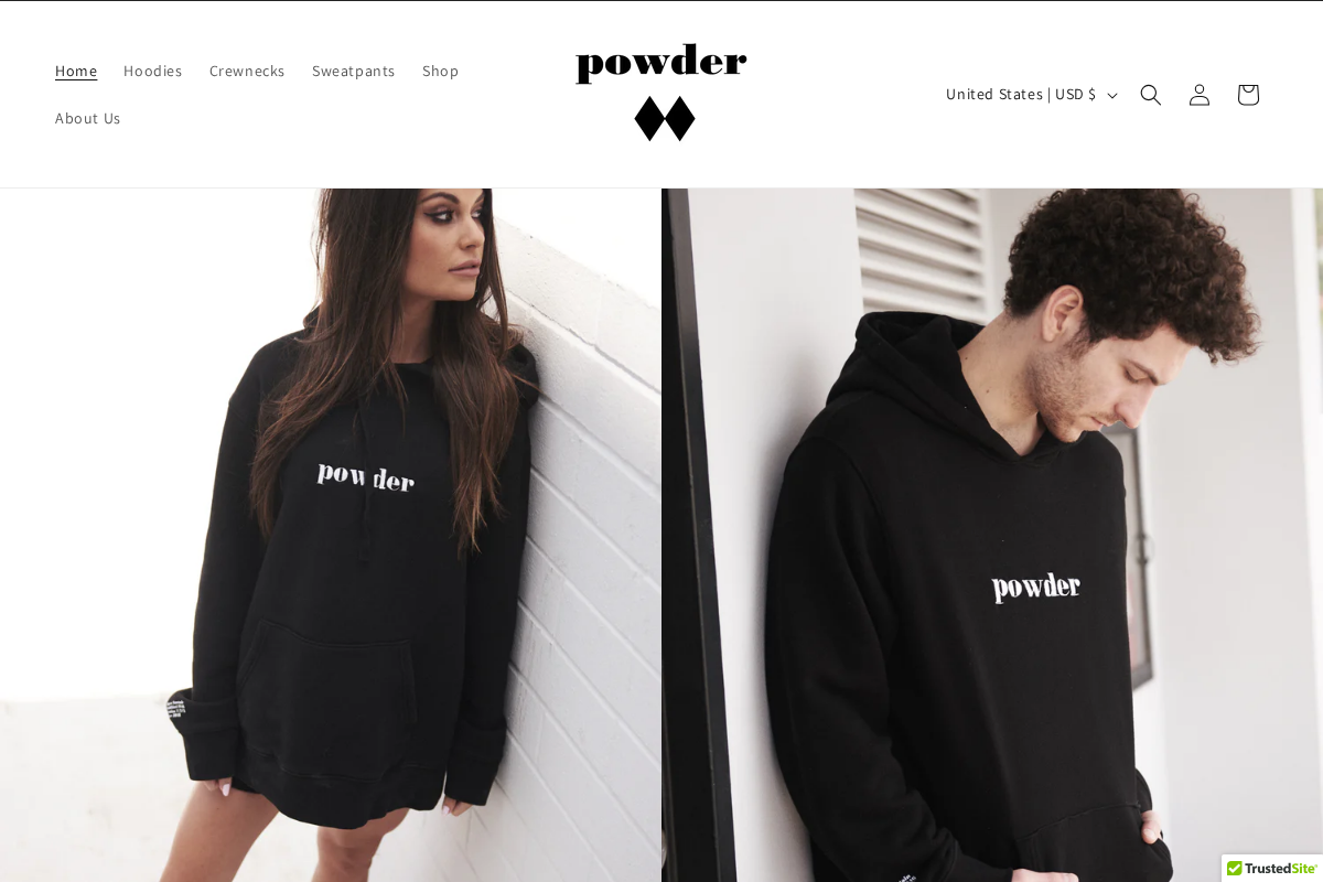 PowderLA homepage screenshot
