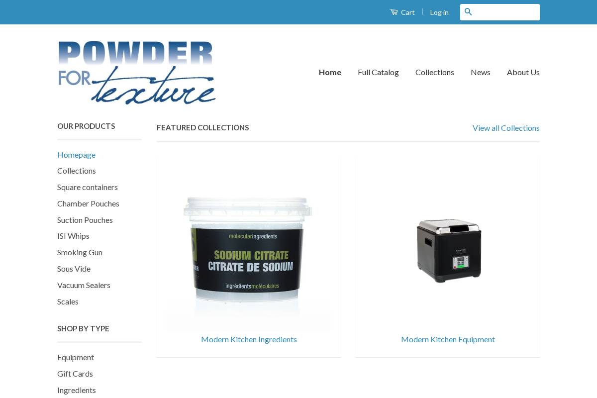 powderfortexture.com homepage screenshot