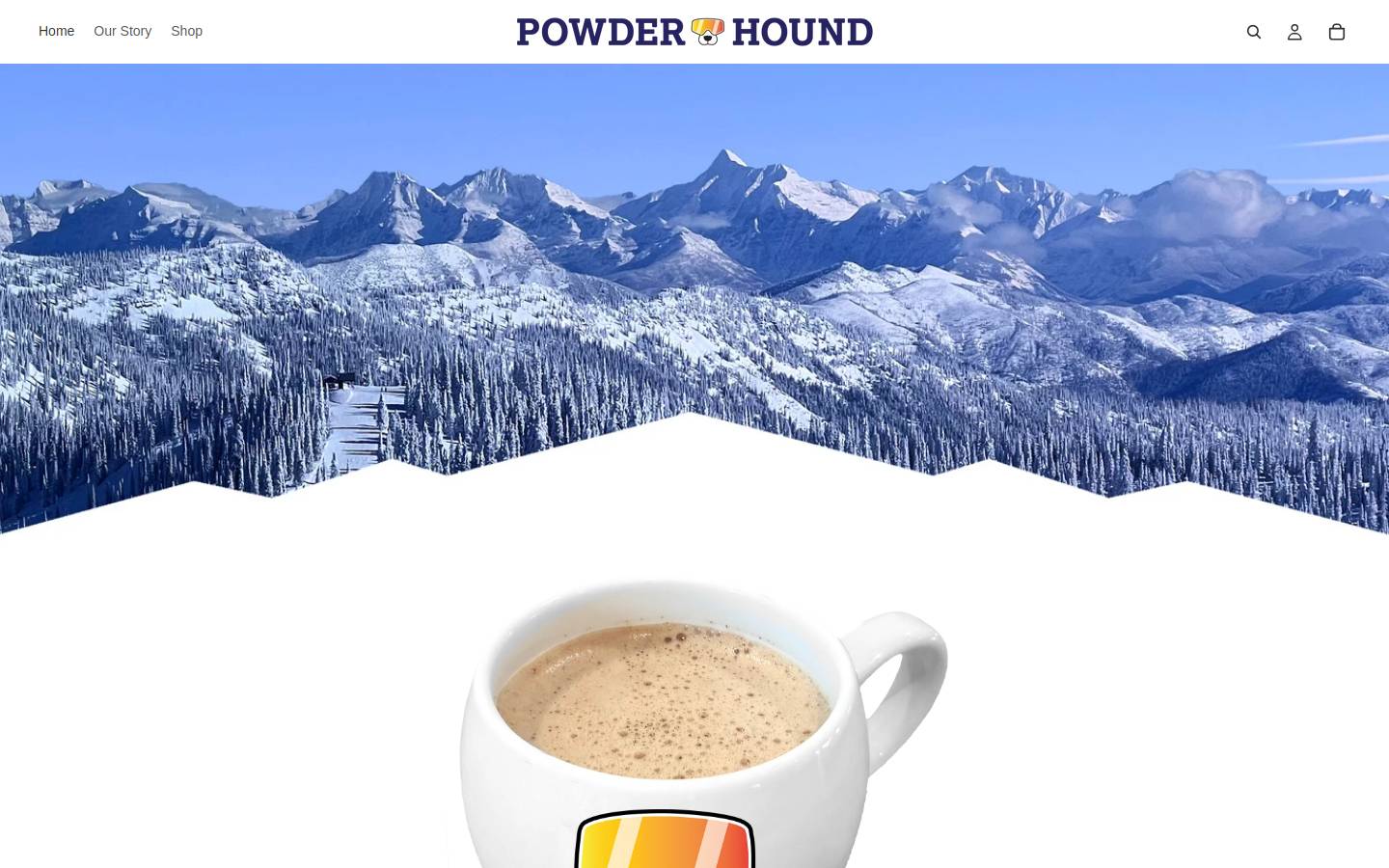 powderhound.co homepage screenshot