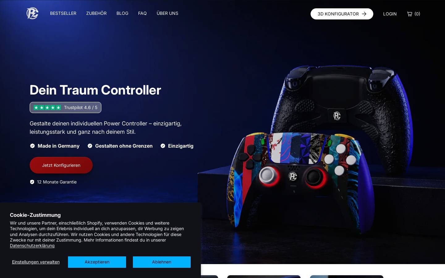 Power Controller homepage screenshot