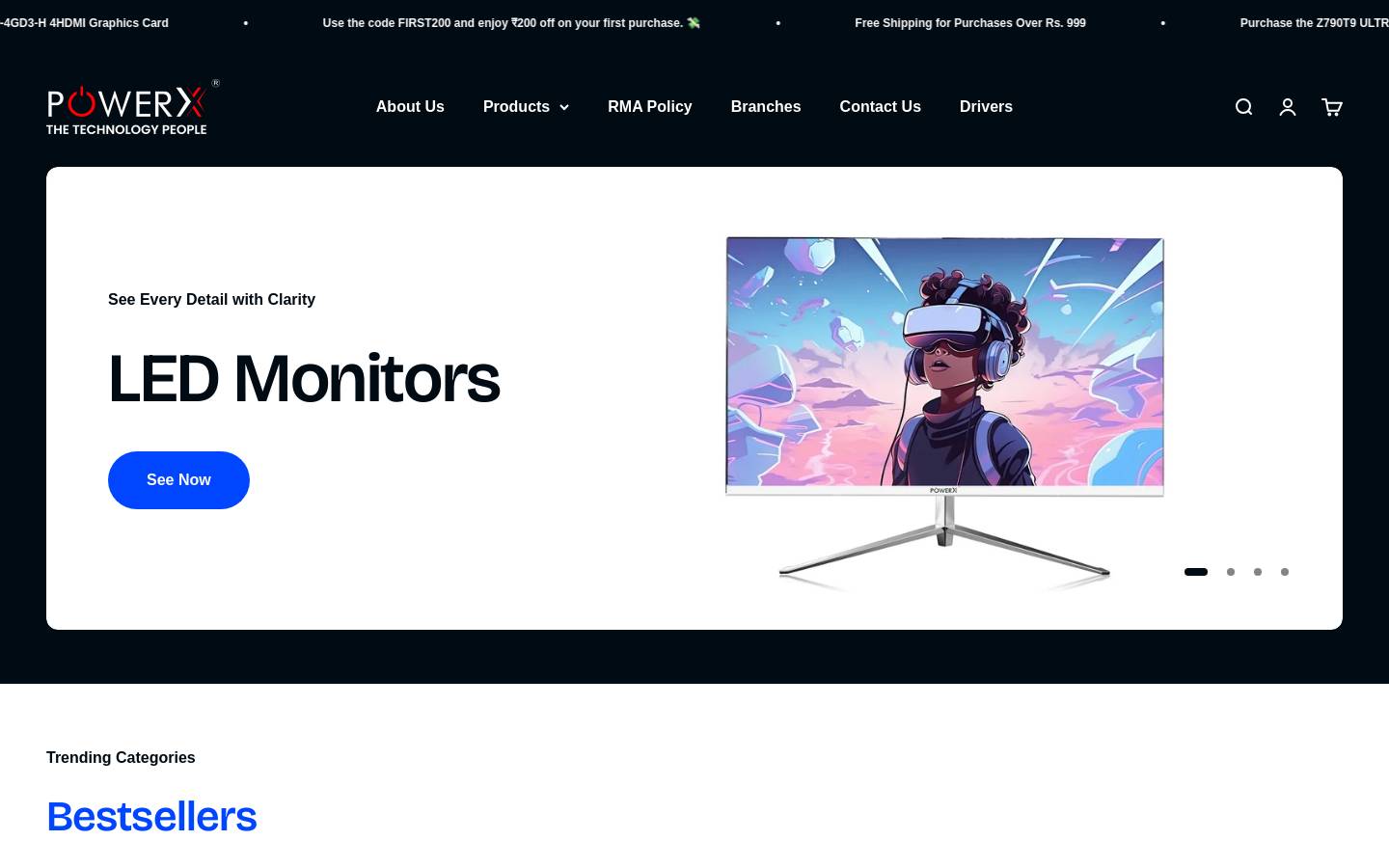 power-x.in homepage screenshot